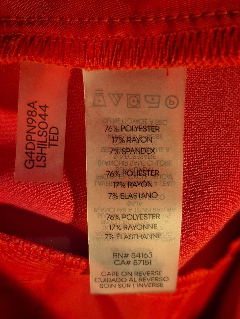 Karl Lagerfeld Mid-Rise Straight-Leg Dress Pants in Hot Pink - Picture 8 of 9